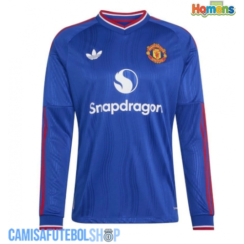Camisa de time de futebol Manchester United Replicas 2º Equipamento 2026-27 Manga Comprida